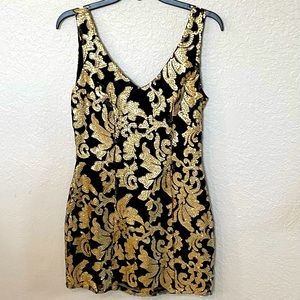 Black and Gold Dress